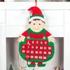 Calendario de Elfo Navideño de Fieltro Calcetines de Regalo Navideño Decoración Colgante de Cuenta Regresiva Hecha a Mano DIY para Niños