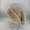 Gorro de felpa holgado para mujer, calidez para otoño e invierno, efecto adelgazante del rostro, sombrero versátil, gorro holgado