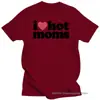 Camiseta de Moda Redonda para Hombres y Mujeres 'Amo a las Mamás Calientes'