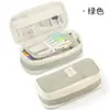 Estojo de Lápis Portátil Transfronteiriço, Caixa de Papelaria Macaron Multifuncional de Grande Capacidade Estilo Ins, Estojo de Lápis com Zíper para Armazenamento de Papelaria