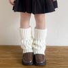 Calcetines cálidos de lana para niñas, estilo coreano, con vuelta rómbica, para otoño e invierno, gruesos, de barril medio, con forro Maillard