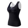 Ventas Directas de Fábrica Popular Transfronteriza Chaleco Térmico a Prueba de Frío de Gran Tamaño para Mujer con Corte Ajustado y Almohadilla Integrada en el Pecho Camiseta Interior para Otoño e Invierno