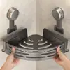 Uau, prateleira de armazenamento para banheiro, montada na parede, sem necessidade de furar, prateleira triangular para armazenamento de suprimentos para box do chuveiro e lavatório