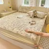 Lençol de Elástico Acolchoado Grosso Estilo Hotel para Dormir Nu, Capa Protetora de Colchão à Prova de Poeira e Manchas, Uso em Todas as Estações