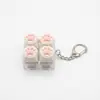 Chaveiro Botão Luminoso de Patinha de Gato Chave de Teclado Switch Tecla de Teclado Brinquedo Descompressão Pingente de Bolsa Chaveiro
