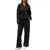 Amazon comercio exterior transfronterizo europeo y americano conjunto de sudadera con cremallera y mangas largas con bolsillo con cordón y pantalones para mujer, novedad otoño e invierno 2026