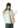 Otoño/Invierno 2026 Nuevo Chaleco Holgado con Cuello Redondo y Cordón para Mujer Estilo Coreano Tallas Grandes Chaleco Corto Chaqueta de Algodón Ropa de Abrigo Tendencia