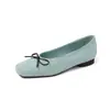 Zapatos Planos Cómodos de Moda de Nicho con Suela Suave 2026 Nuevos Cuadrados Planos Poco Profundos sin Cordones Zapatos de Abuela para Mujer