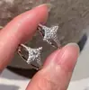 Brincos de Argola Estrela Cravejados com Zircônia Diamante Brilhante para Mulheres, Design de Nicho, High-End 2026 Novo Estilo Popular, Brincos de Tarraxa, Acessórios de Orelha