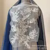Diseño de Lentejuelas de Flores y Hojas Bordado con Cuentas Encaje Accesorios para Vestido de Noche DIY Floral Nuevo Estilo Bordado para Vestido de Novia Cosible
