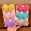 Goma para el Cabello de Mariposa con Lentejuelas para Niños Goma para el Cabello Tipo Intestino Pequeño Goma para el Cabello para Coleta Accesorios para el Cabello Goma Elástica para Niñas Accesorios para el Cabello