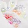 Cuentas espaciadoras de flor cósmica color AB acrílicas transparentes para horquilla de pelo DIY accesorios para el cabello cuentas joyería hecha a mano accesorios de cuentas espaciadoras