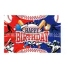 Fundo de aniversário temático de futebol transfronteiriço Banner Feliz Aniversário Decoração de festa Tapeçaria personalizada de fundo