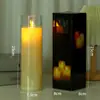 Vela Digital LED de Vidrio Simulado Luz de Llama Oscilante Romántica para el Hogar, Fiesta de Navidad, Accesorios de Ambiente, Adornos