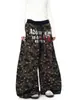 Pantalones de chándal anchos y curvos con estampado de camuflaje, estilo callejero americano para mujer, temporada Otoño e Invierno 2026, pantalones largos holgados e informales