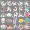 51 Adesivos de Cavalo Arco-Íris, Adesivos Infantis Coloridos de Unicórnio Desenho Animado de Animal, Adesivos Decorativos à Prova d'Água para Copos de Chá com Leite