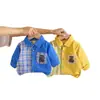 Camisa de Cuadros para Niños Nueva Elegante para Bebé Primavera y Otoño Estilo Coreano Camisa de Manga Larga Niños Atractivos Atuendo de Otoño Chaqueta Venta al por Mayor