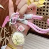 Chaveiro Pingente Redondo de Ouro Puro 999 para Dinheiro e Sorte Pingente de Cavalo do Zodíaco Desenho Animado Corrente de Celular Amuleto da Sorte