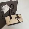 Bolsa de viagem feminina 2024 nova moda vintage outono e inverno bolsa de ombro texturizada casual bolsa tote all-match