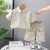 Conjunto de Dos Piezas para Niños, Venta al por Mayor de Fabricante de Ropa Infantil, Nuevo Conjunto de Verano para Niños Camisa de Manga Corta con Shorts, Camisa Casual para Niños