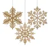 Decoraciones Navideñas de Copo de Nieve Nuevas Transfronterizas de 10 cm Polvo de Plástico Suministros para Decoración de Árbol de Navidad Colgantes
