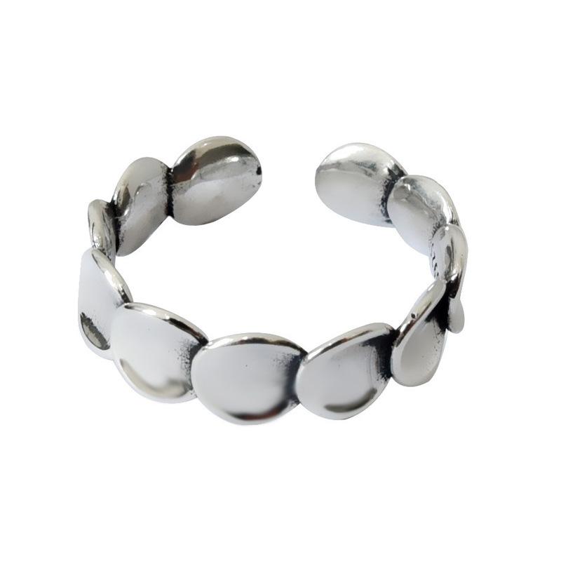 创意鳞片戒指女韩国时尚气质个性冷淡风光面圆形食指指环电商货源