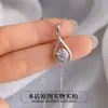 Colar de moissanita em prata de lei 925 em formato de gota d'água, corrente de clavícula de nicho de luxo leve, joia com pingente estilo minimalista