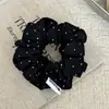 Goma para el pelo de satén con lunares estilo coreano para mujer 2026 Modelo Nuevo Cuerda para el pelo versátil de alta gama para la nuca Flor de pelo Accesorio para coleta