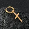 Aretes en forma de cruz, accesorios con un toque de alta gama, aretes transfronterizos de nicho, simples y elegantes, versátiles, aretes de lujo ligero para mujer, venta al por mayor