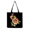 Bolso de hombro con estampado de flores al por mayor de fábrica plegable versátil gran capacidad Bolso de mano portátil para mujer para salir