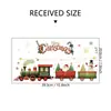 Pegatinas de pared navideñas Papá Noel, renos, árbol de Navidad, decoración de escena festiva, pegatinas navideñas para ventana de cristal