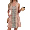2026 Ropa de Mujer de Comercio Exterior Europeo y Americano Transfronteriza Amazon Vestido de Verano con Estampado de Tiras y Bolsillo