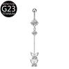 Nuevo Producto Anillo Largo para Ombligo de Aleación de Titanio F136 Material G23 Joyería para Piercings Venta al por Mayor Transfronteriza Amazon