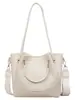 Bolso tejido de gran capacidad, bolso tote de PU para mujer, nuevo modelo 2026, bolso cubo para el trabajo, bolso versátil de hombro y cruzado