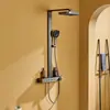Juego de Ducha para Uso Doméstico, Sistema de Ducha de Baño con Doble Cabezal, Cabezal de Ducha de Latón de Lujo para Baño