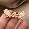 Broche de Mariposa de Nácar para Hanfu Hebilla de Placa Metálica Estilo Dinastías Song y Ming Doble Botonadura Chal Cheongsam Hanfu Traje Tang Hebilla Decorativa