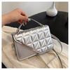 Bolso Pequeño de Moda para Mujer con Bordado Lingge Bolso Bandolera de Hombro para Mujer 2024 Bolso Cuadrado Pequeño Casual Portátil para Viajero