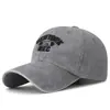 Boné de Baseball Lavado Retrô Europeu e Americano Outono e Inverno Feminino, Boné com Aba Moda Versátil Bordado com Letras Masculino, Transfronteiriço