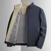 Chaqueta de Papá para Hombre Chaqueta de Primavera y Otoño para Hombre de Mediana Edad Holgada Casual Cuello Solapa Superior Chaqueta a Cuadros para Hombre de Mediana Edad y Ancianos