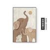 Pintura Decorativa Moderna de Elefante de Luxo Leve para Sala de Estar, Pintura de Parede para Fundo de Sofá com Textura Fantasia, Arte de Parede de Alto Padrão e Grandiosa para Hall de Entrada