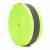 Venta directa de fábrica de cinta reflectante de alto brillo, cinta de advertencia nocturna, accesorios para ropa, tela fluorescente, cinta reflectante de poliéster para bolsas