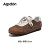 Zapatillas de Entrenamiento Retro Alemanas Aogushi Deng para Mujer Nuevas Otoño 2026 Planas Cómodas Suela Suave Casual Deportivas Zapatillas de Tabla