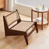 Sillón Reclinable Puf Casual de Ratán Chandigarh Individual Balcón Madera Maciza Sillón de Sofá Fábrica de Sillas Una Pieza Mayoreo
