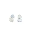 Pendientes Asimétricos Cuadrados con Forma de Diamante Color Café Maillard Retro de Lujo Ligero con un Estilo Fresco, Pendientes de Botón con Personalidad y Colgantes para Orejas