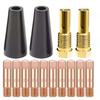 Set Transfronterizo 15Ak Boquilla Protectora Biela Boquilla Conductiva Accesorios Pistola de Soldar Kp1939-1 Boquilla Protectora Juego de 14 Piezas