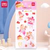 Pegatinas de dibujos animados de Deli, pegatinas decorativas tridimensionales con forma de mano de niña, pegatinas de tarjeta adhesiva para niña, pegatinas lindas con patrón