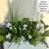 Arreglos florales de suelo estilo bosque, arreglos florales de césped de espárrago, decoración floral para telón de fondo de salón de bodas, compromiso y boda