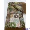 Vestido Europeo y Americano Plisado Flor 3D Lentejuelas Encaje de Malla Tela Encaje de Lentejuelas Nupcial