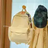 Mochila Bordada Floral Azul Claro Curativa com uma Vibe Gentil, Fresca, Ensolarada e Doce para Passeios