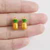 Aço Inoxidável 304 Abacaxi Estéreo Acessórios Óleo Gotejante Frutas Artificiais Acessórios para Joias DIY Colar Pulseira Estoque Pronto